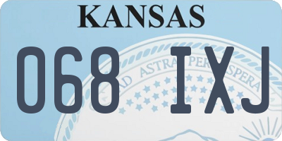 KS license plate 068IXJ