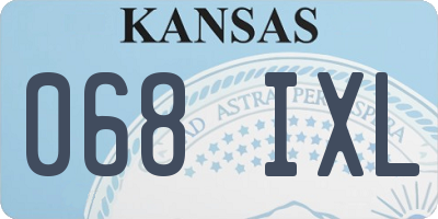 KS license plate 068IXL