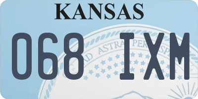 KS license plate 068IXM