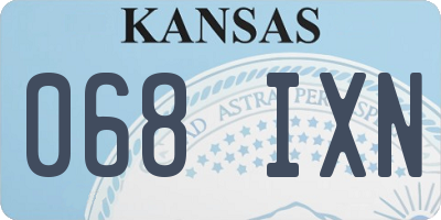 KS license plate 068IXN