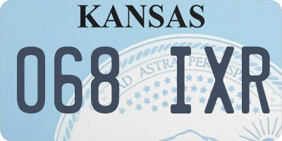 KS license plate 068IXR