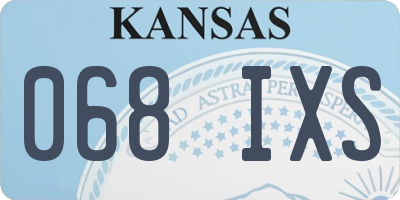 KS license plate 068IXS
