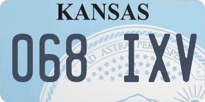 KS license plate 068IXV
