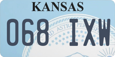 KS license plate 068IXW