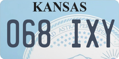 KS license plate 068IXY