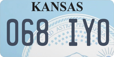 KS license plate 068IYO