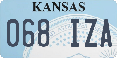 KS license plate 068IZA