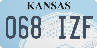 KS license plate 068IZF