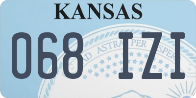 KS license plate 068IZI