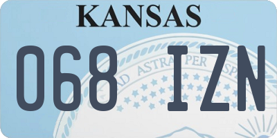 KS license plate 068IZN