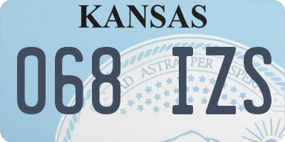 KS license plate 068IZS