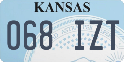 KS license plate 068IZT