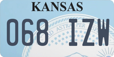 KS license plate 068IZW
