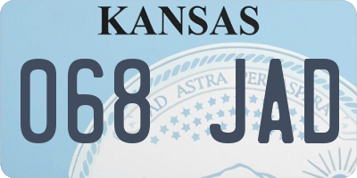 KS license plate 068JAD