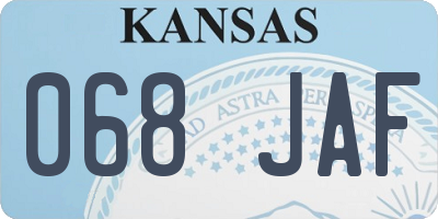 KS license plate 068JAF
