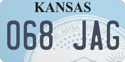 KS license plate 068JAG
