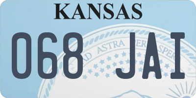 KS license plate 068JAI