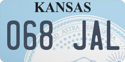 KS license plate 068JAL