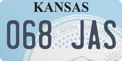 KS license plate 068JAS