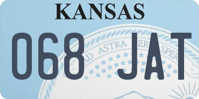 KS license plate 068JAT