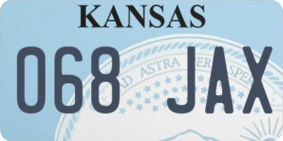 KS license plate 068JAX