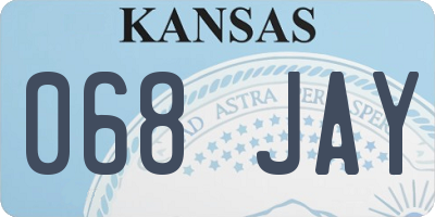 KS license plate 068JAY