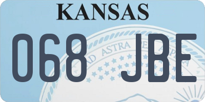KS license plate 068JBE