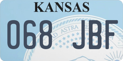 KS license plate 068JBF