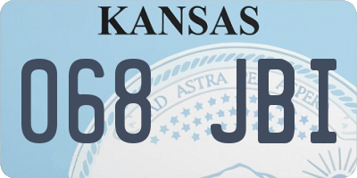 KS license plate 068JBI