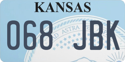 KS license plate 068JBK