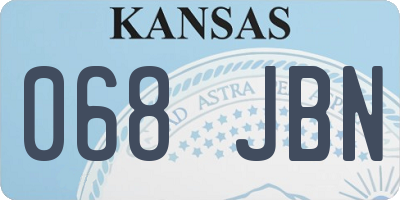 KS license plate 068JBN