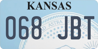 KS license plate 068JBT