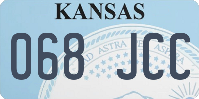 KS license plate 068JCC