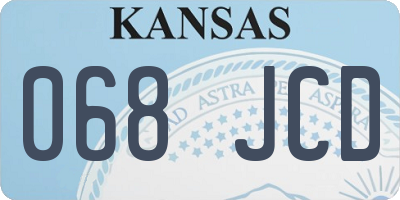 KS license plate 068JCD