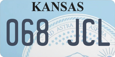 KS license plate 068JCL