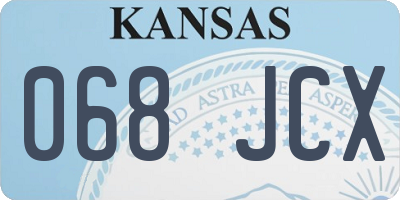 KS license plate 068JCX