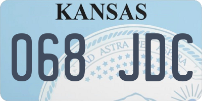 KS license plate 068JDC