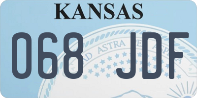 KS license plate 068JDF