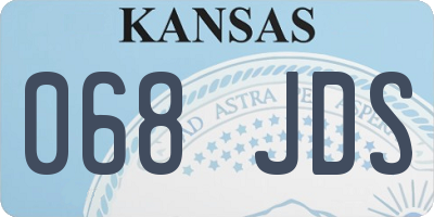 KS license plate 068JDS
