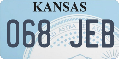 KS license plate 068JEB
