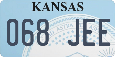 KS license plate 068JEE