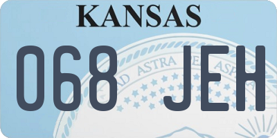 KS license plate 068JEH