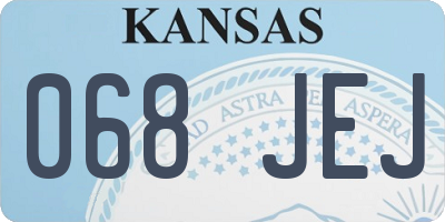 KS license plate 068JEJ