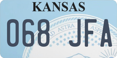 KS license plate 068JFA