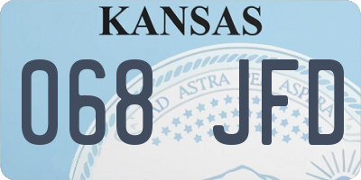 KS license plate 068JFD