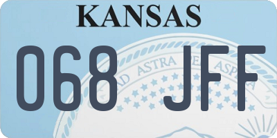 KS license plate 068JFF