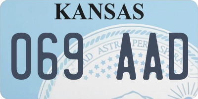 KS license plate 069AAD