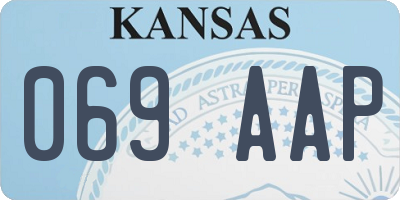 KS license plate 069AAP