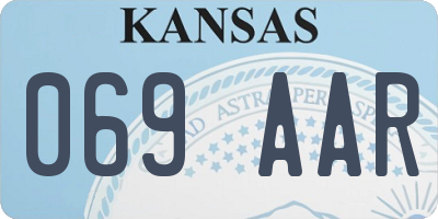 KS license plate 069AAR
