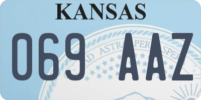 KS license plate 069AAZ
